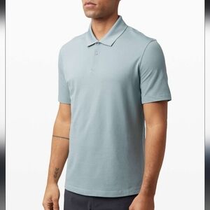 Lululemon Mens Tech Pique Short Sleeve Polo, XL, Blue, Like New